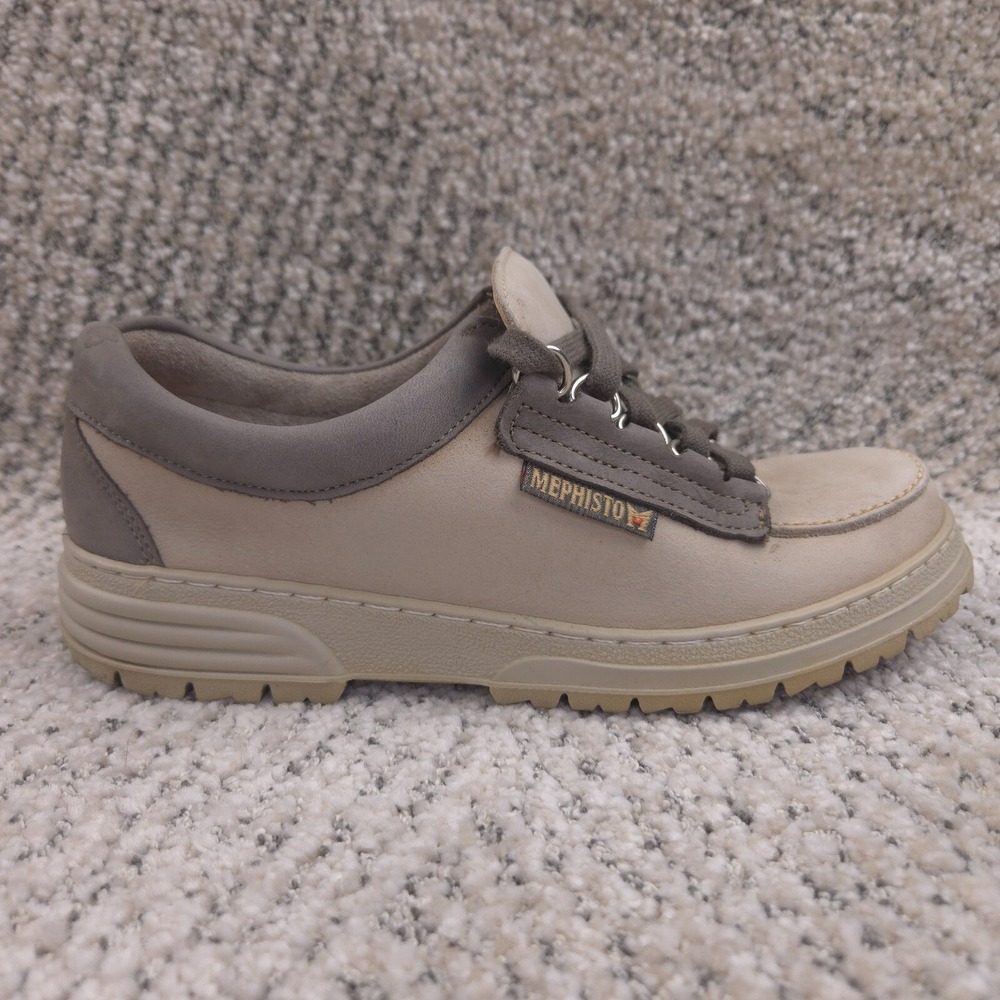 Mephisto Shoes Womens 6 US Sneakers Leather Cruiser Trampolins Beige Lace Up GUC